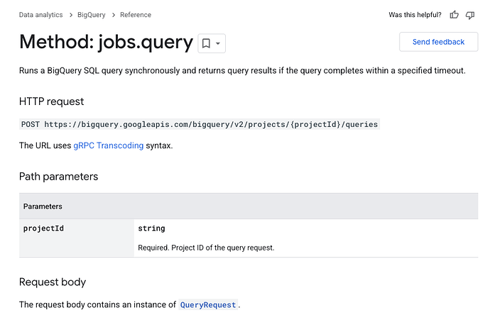 BigQuery connector screenshot 2