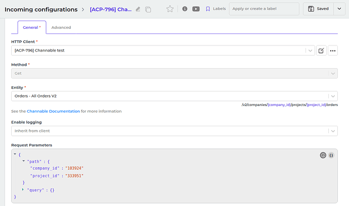 Channable connector screenshot 2