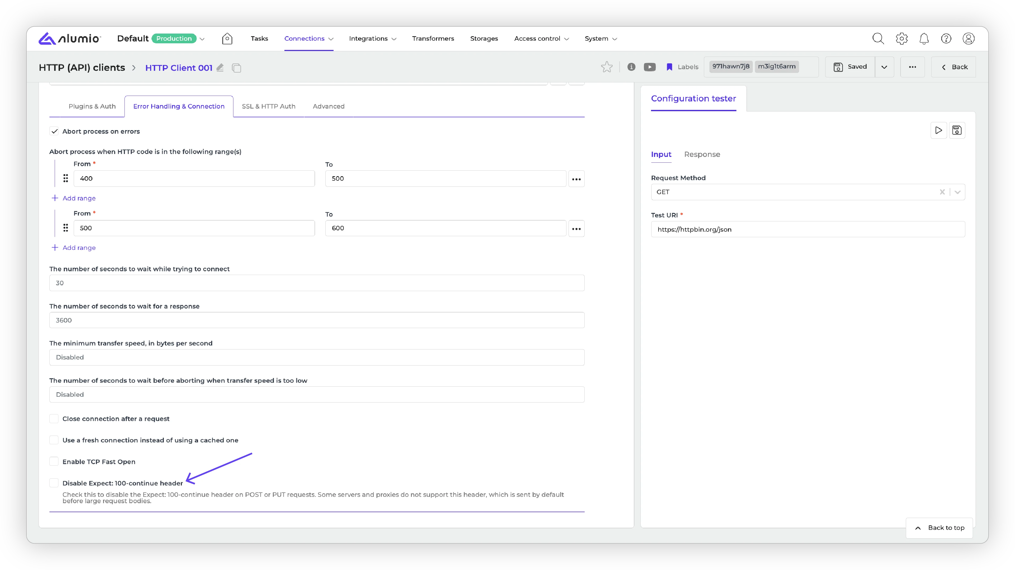 Alumio Forum Release Notes 3 115 0 HTTP Clients Disable Header