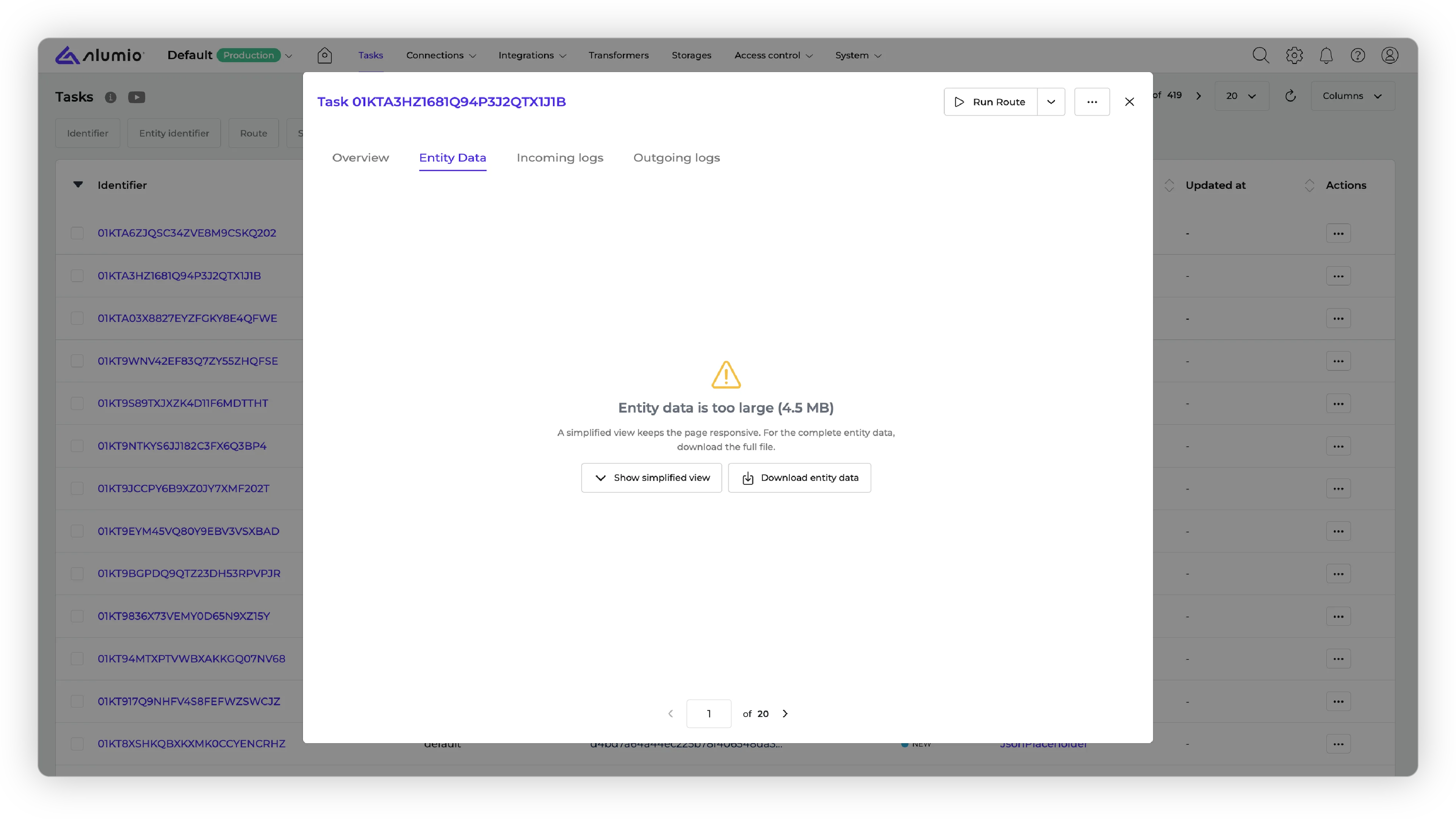 Alumio Forum Release Notes 3 115 0 The Task Detail Entity Data
