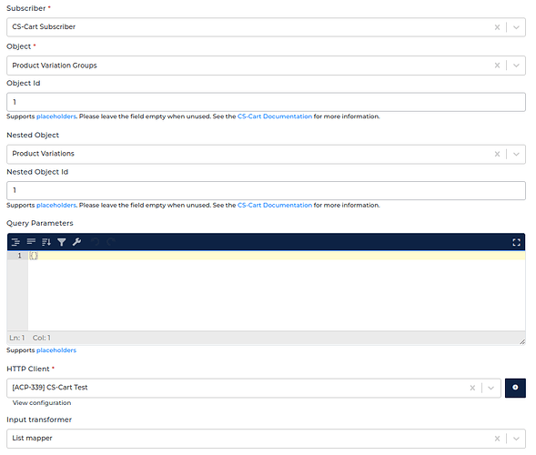 CS-Cart connector screenshot 1