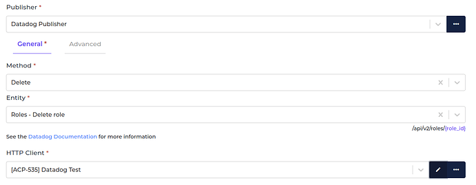 Datadog connector screenshot 4