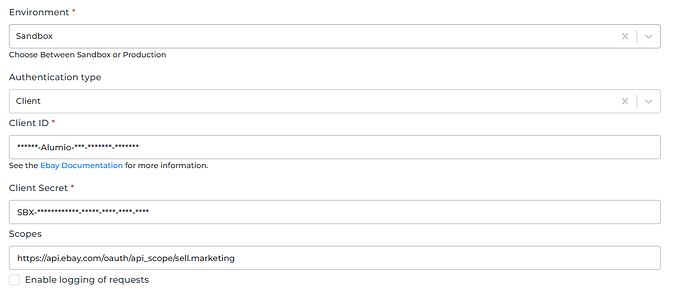 Ebay connector screenshot 4