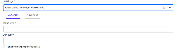 Exact Globe connector screenshot 1