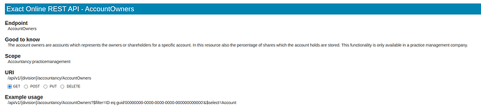 Exact Online connector screenshot 2
