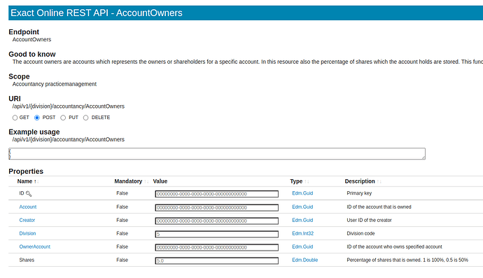 Exact Online connector screenshot 5
