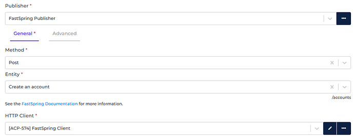 FastSpring connector screenshot 3