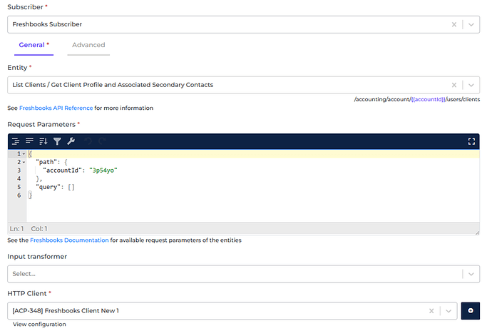 Freshbooks connector screenshot 1