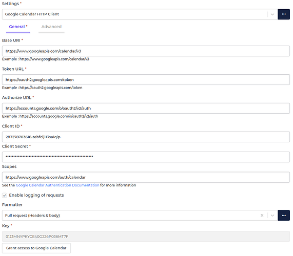 Google Calendar connector screenshot 1