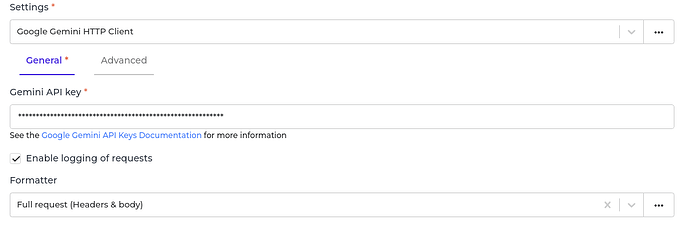 Google Gemini connector screenshot 1