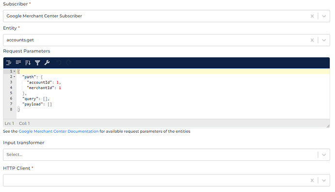 Google Merchant connector screenshot 1