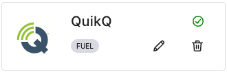 This image shows the Fuel category expanded with the QuikQ/Love's pencil icon.