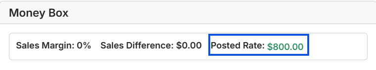 Load Details Posted Rate field (DAT).