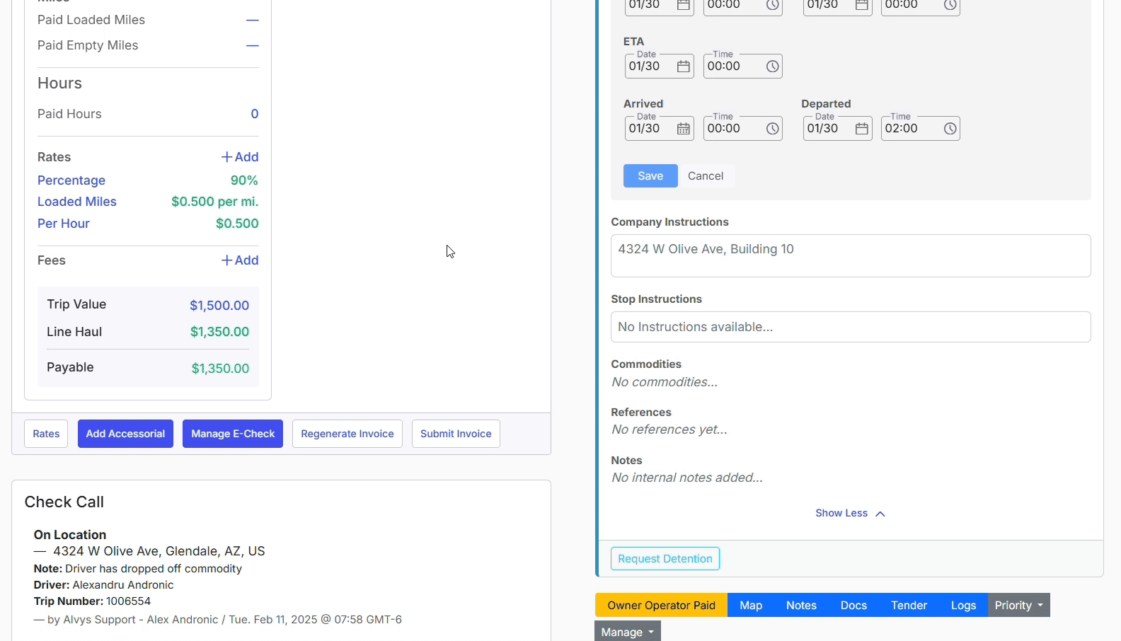 GIF showing the step of resubmitting a compressed invoice from the Queued tab