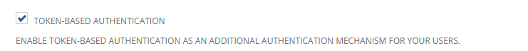 Enabling Token-Based Authentication
