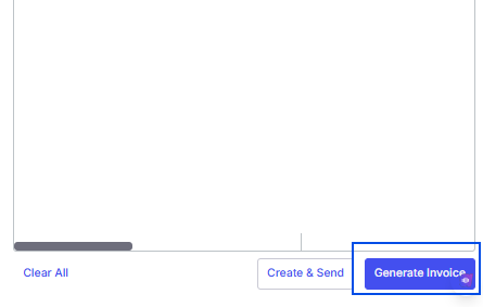 Generate Invoice button found in the Invoicing module