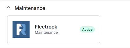 Image showing active Fleetrock integration
