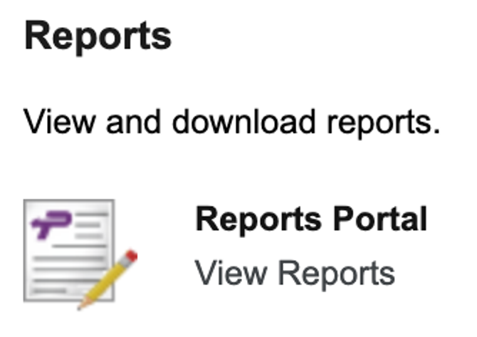 This image shows the PrePass navigation with the Reports Portal option highlighted.