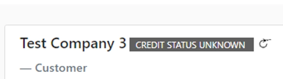 Credit check status icons: red (Declined)