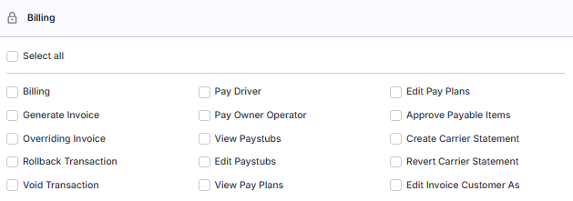 Generate Invoice button on a load.
