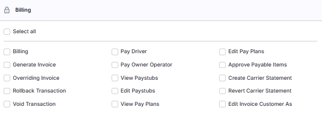 Generate Invoice button on a load.