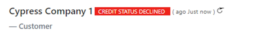 Credit check status icons: grey (Unknown)