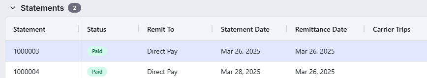 Screenshot of the Invoice Customer As dropdown on a load.