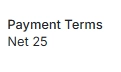 Payment Terms field on a sample customer profile.