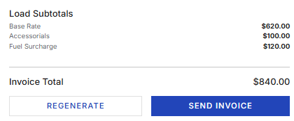 Regenerate button within Summary Invoice