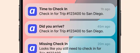 Geofence Notification section after activation showing the configured Arrival Radius value and pencil edit icon.