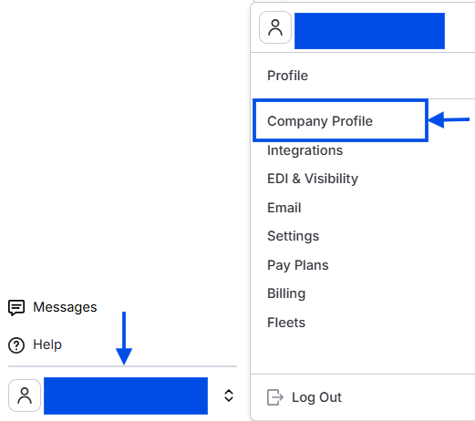 Username location in bottom-left navigation.
