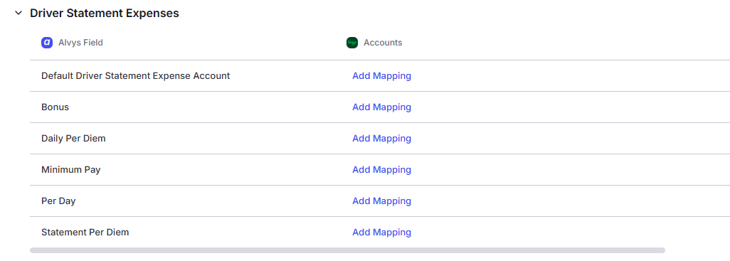 Image showing the Driver Statement Expenses Category