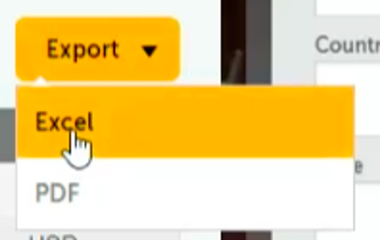 Exporting the transactions report to Excel