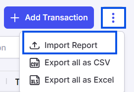 Image showing Import Report option