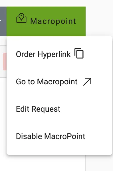 Image showing Tracking management options on load details page