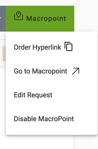 Image showing Tracking management options on load details page
