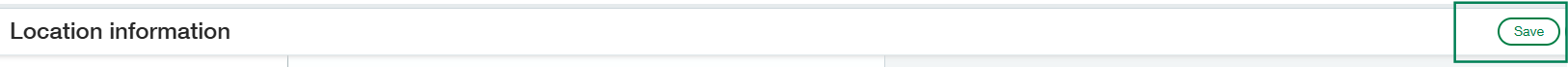 Image showing “Save” button on location dimension form in Sage Intacct.