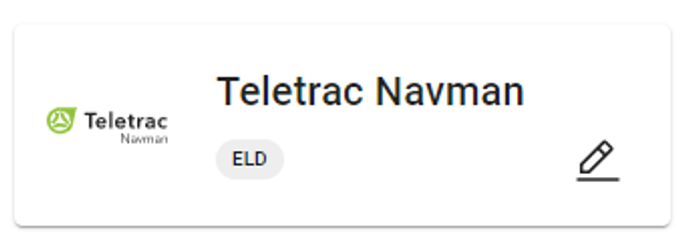 Integrations tab in Alvys showing the Teletrac Navman section with the Username and Password fields and the Save button