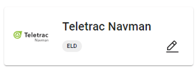 Integrations tab in Alvys showing the Teletrac Navman section with the Username and Password fields and the Save button