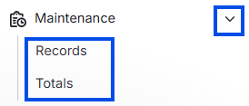 Maintenance module callout showing the relationship between View Maintenance Amounts and the Management-category permission.