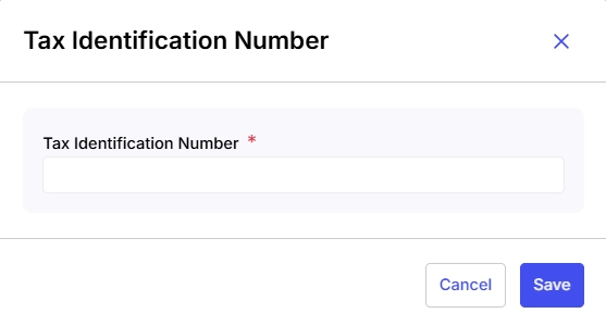 Driver profile showing “Tax Identification Number” form