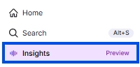 Image showing navigation to Insights Page