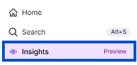 Image showing navigation to Insights Page