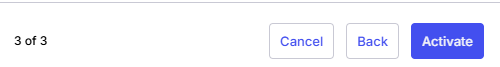 Image showing “Activate” button in final step of the Fleetrock integration configuration.