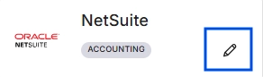 NetSuite Integration in Accounting Area of Integrations page