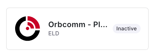 ELD section showing the Orbcomm Platform card