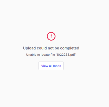 Unable to locate file error message during a factoring batch upload