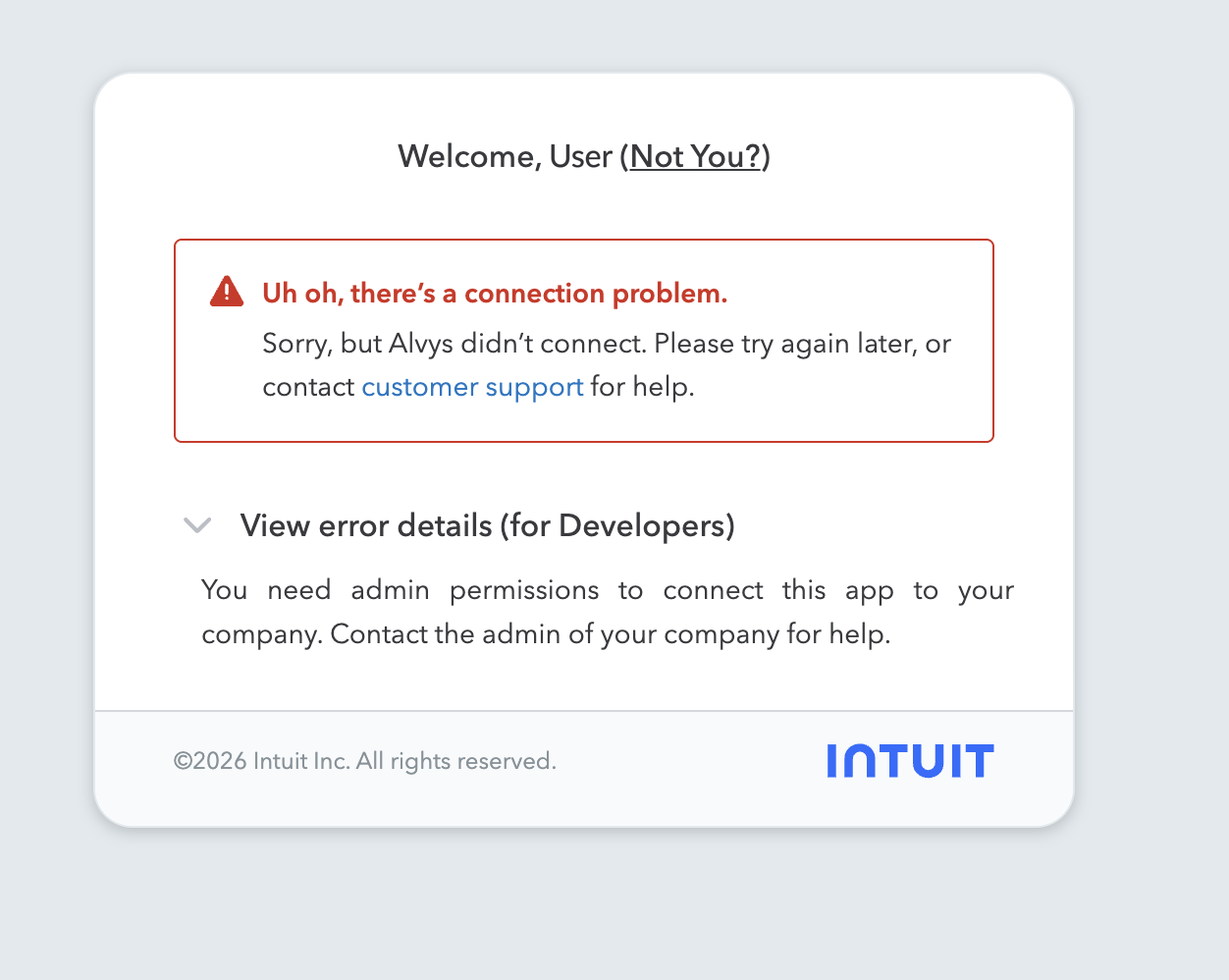Error screen when non-admin user tries to add the integration