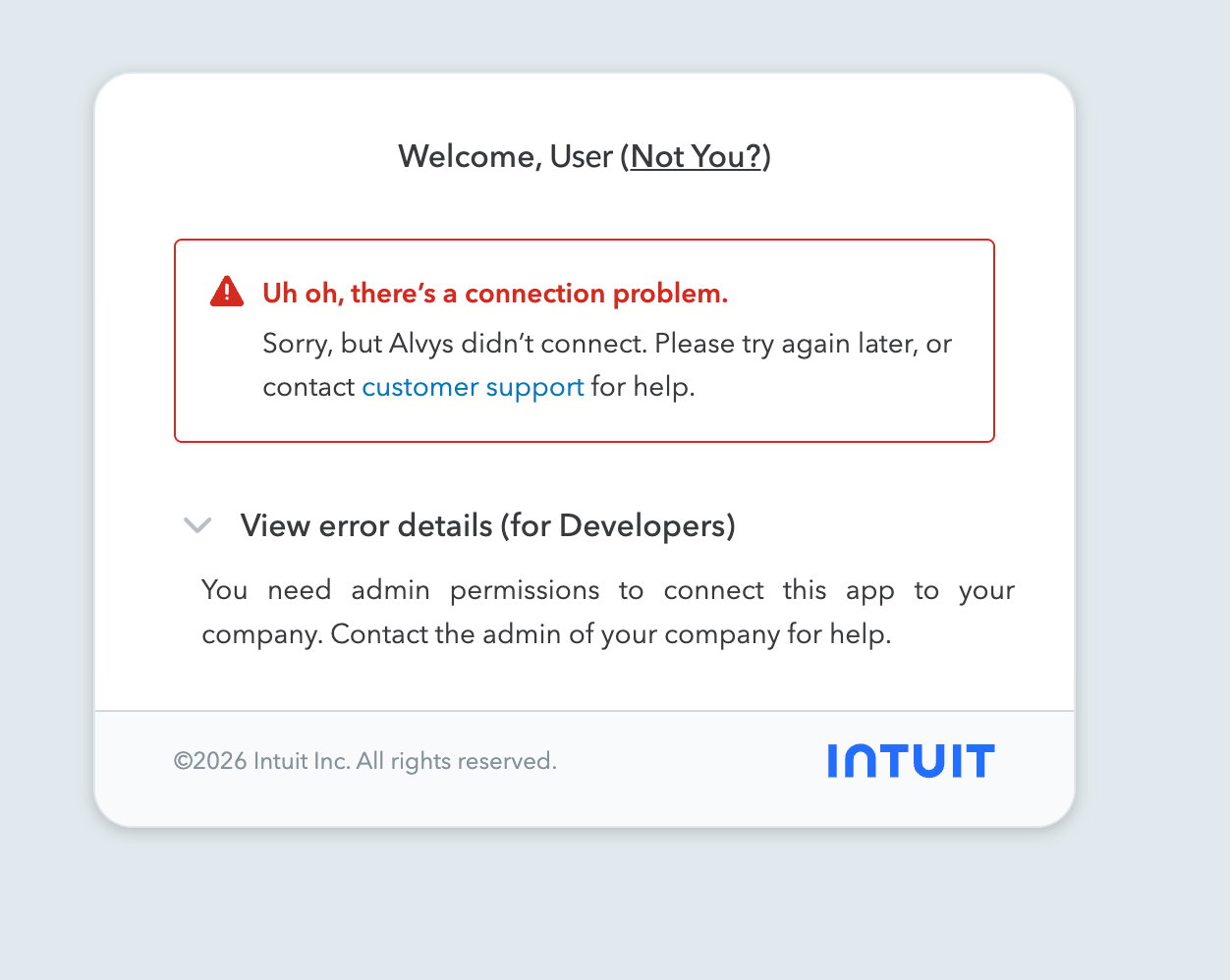 Error screen when non-admin user tries to add the integration