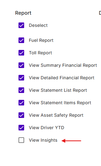 View Insights permission setting.